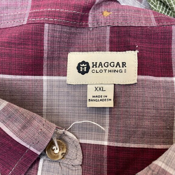 Dockers & Haggar Mens Shirts Size XXL Lot Of Three Classic Fit Plaid Long Sleeve - Picture 3 of 12